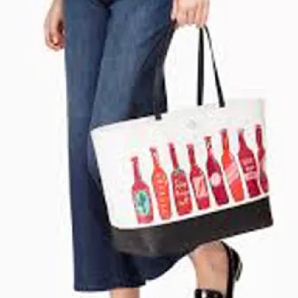 Kate space hot sauce extra spicy black red tote - Picture 4 of 6